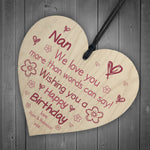 Birthday Gifts For Nan Wooden Heart Sign Nan Grandparent Gifts