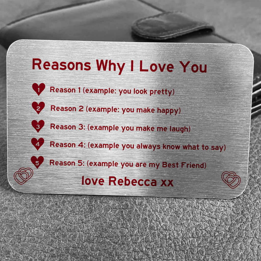 PERSONALISED Reasons Why I Love You Boyfriend Girlfriend – GiftGeeza