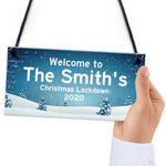 Christmas Lockdown Sign PERSONALISED Welcome To Sign