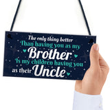 Thank You Novelty Gift For Uncle Plaque Gifts For Brother