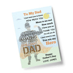 Fathers Day Gift For Dad Personalised Superhero DAD Daddy Art