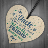 Uncle Gifts Brother Friendship Gift Wooden Heart Sign Birthday