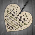 THANK YOU Uncle Gifts For Uncles Birthday Wood Heart Uncle Sign