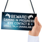 Funny Rude Gaming Sign Christmas Birthday Gift For Son Brother