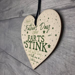 Funny Rude Fathers Day Gifts Novelty Wooden Heart Gift For Dad