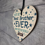 Funny Rude Cheeky BROTHER Gifts Wood Heart Gift From Sister