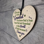 Grandad Gifts Birthday From Grandchildren Wooden Heart Sign Gift