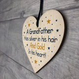 Novelty Gifts For Grandad Grandfather Wooden Heart Gifts