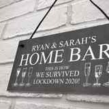 Funny Home Bar Sign PERSONALISED Home Decor Lockdown Gift