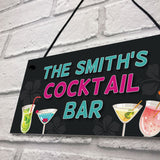 Personalised Cocktail Home Bar Signs And Plaques Novelty Gifts