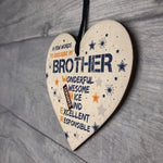 Funny Rude BROTHER Gift Wood Heart Plaque Novelty Birthday Gifts