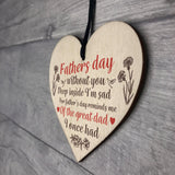 Great Dad Home Grave Garden Memorial Wood Heart Memory