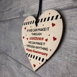 Anniversary Wood Heart Gift Funny Post Lockdown Gift For Him