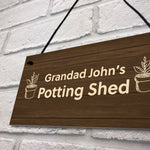 Personalised Potting Shed Sign Hanging Garden Shed Greenhouse