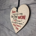 DAD Daddy Hanging Wood Heart FATHERS DAY Gift For Him Daughter