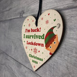 Funny Lockdown Christmas Decoration For Daughter Son Elf Sign