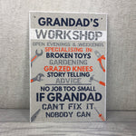 Grandads Workshop Fathers Day Gifts Garage Shed Dad Gift Sign