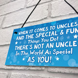 Uncle Keepsake Gifts Novelty Hanging Plaque Christmas Birthday G