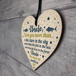 Uncle Birthday Gifts Wooden Heart Plaque Uncle Birthday Cards