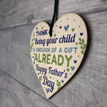 Fathers Day Funny Gifts Wooden Heart Sign Present From Daughter