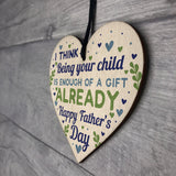 Fathers Day Funny Gifts Wooden Heart Sign Present From Daughter