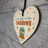 Christmas Tree Decoration Lockdown Memory Gift Wood Heart