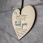 Dearest Father Fathers Day Heart Sign Thank You Birthday Gift