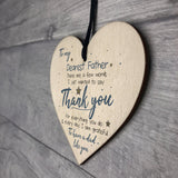 Dearest Father Fathers Day Heart Sign Thank You Birthday Gift