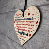 Gift For Boyfriend Wooden Heart Boyfriend Birthday Christmas