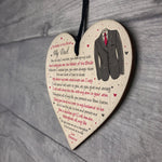 Father of the Bride Personalised Wooden Heart Wedding Gift