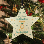 Novelty Engagement Gifts Christmas Tree Decoration Wood Star