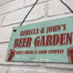 Personalised Beer Garden Outdoor Garden Man Cave Sign Alcohol