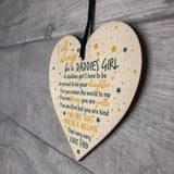 Daddy's Girl Wooden Heart Sign FATHERS Dad Daddy Gift For Him