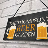 BEER GARDEN Sign For Man Cave Pub Bar Personalised Gift