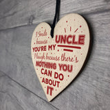 Uncle Birthday Gifts Presents Wooden Heart Plaque Keepsake Gifts