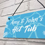 Personalised Hot Tub Plaques Novelty Hot Tub Accessories Garden