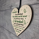 Grandad Gifts For Birthday Christmas Wood Heart Grandad Novelty