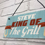 PERSONALISED Barbecue BBQ Sign King of The Grill Funny Gifts