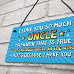 Uncle Gift Hanging Sign Cute Gift For Uncle From Niece Nephew