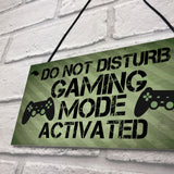 Gaming Sign Do Not Disturb Plaque Gamer Gift Boys Bedroom Decor