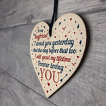 Novelty Valentines Gifts For Boyfriend Gifts For Him Wood Heart