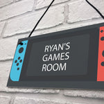 Personalised Gaming Room Sign For Son Christmas Switch Style