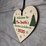 Welcome To Family Christmas Decoration PERSONALISED Heart