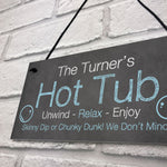 Funny Hot Tub Personalised Plaque Novelty Garden Accessories