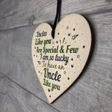 UNCLE Birthday Christmas Gift Wood Heart Plaque DAD Brother Gift