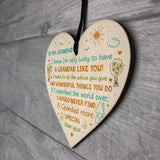 Special Grandad Poem Wood Heart Grandad Birthday Christmas Gift