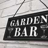 Shabby Chic Garden Bar Sign Hanging Wall Sign For Bar