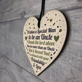 THANK YOU Uncle Gifts For Uncles Birthday Wood Heart Uncle Sign