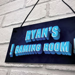 Gaming Room Sign PERSONALISED Man Cave Boys Bedroom Sign