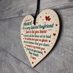 Handmade Valentines Gift For Boyfriend Wood Heart Relationship